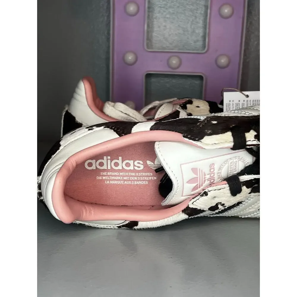 adidas Originals Samba OG trainers in cow print sz UK 8W/ US 9.5